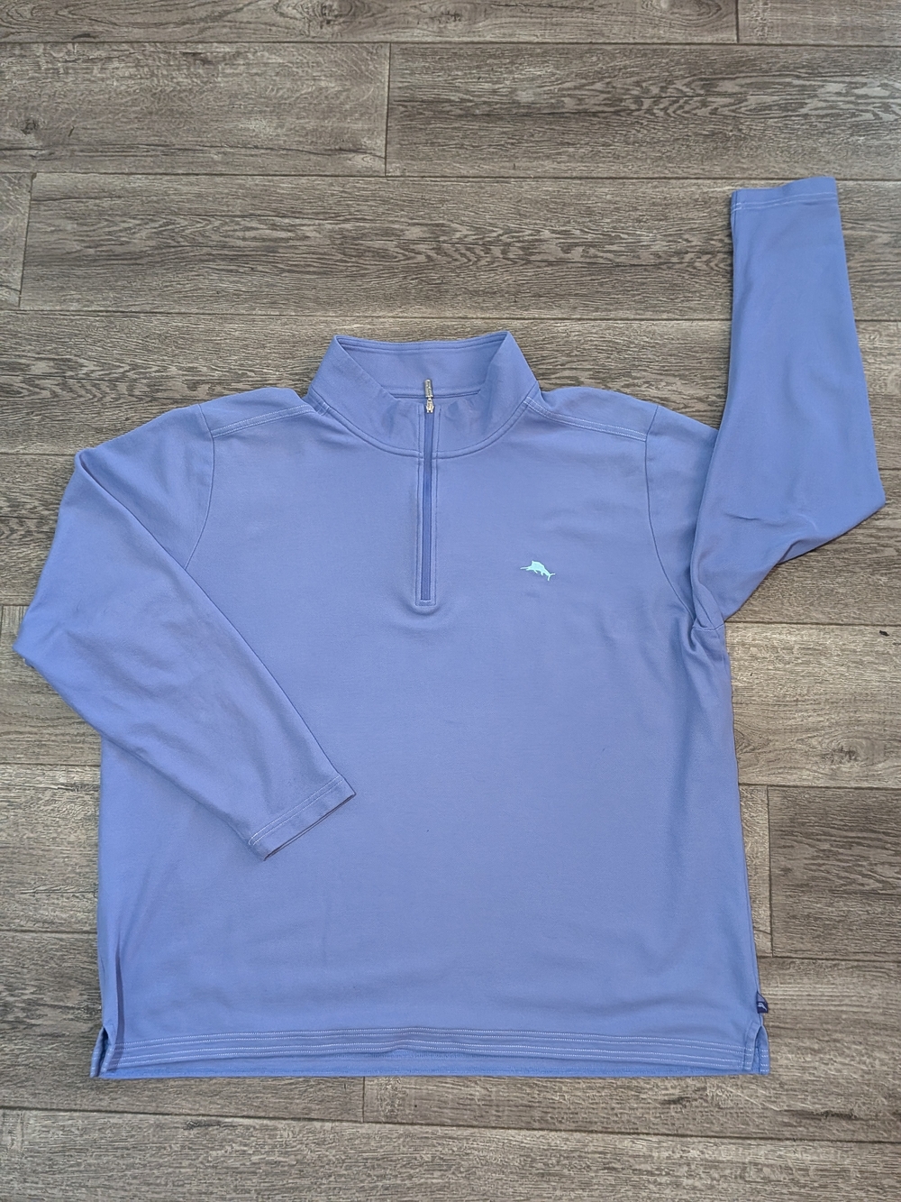 Tommy Bahama IslandZone Supima Cotton Half Zip Pullover Men'sXXL Blue Periwinkle